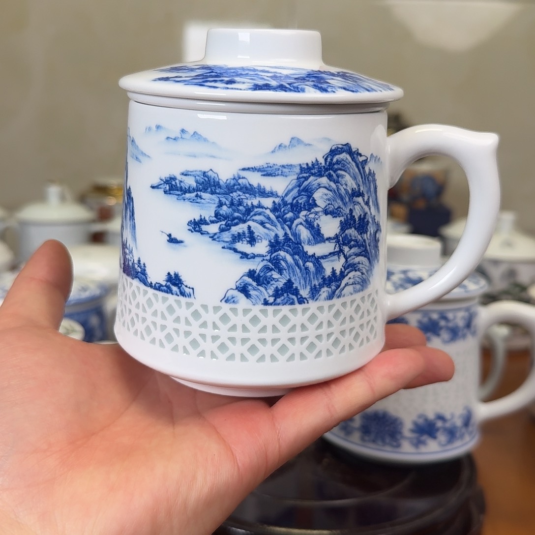 无**惧景德镇陶瓷高温办公杯