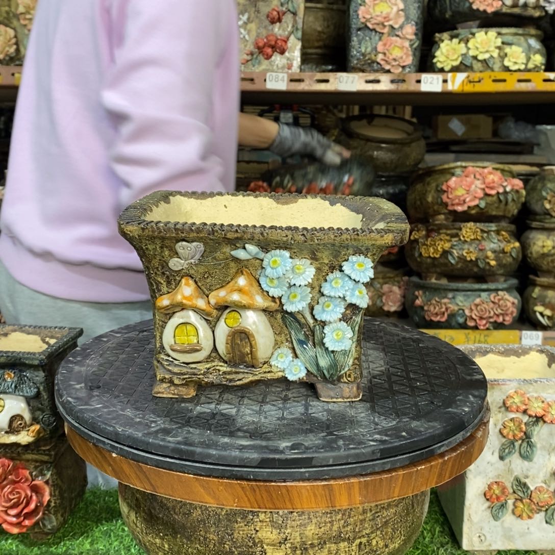 红陶青藤花器多肉花盆