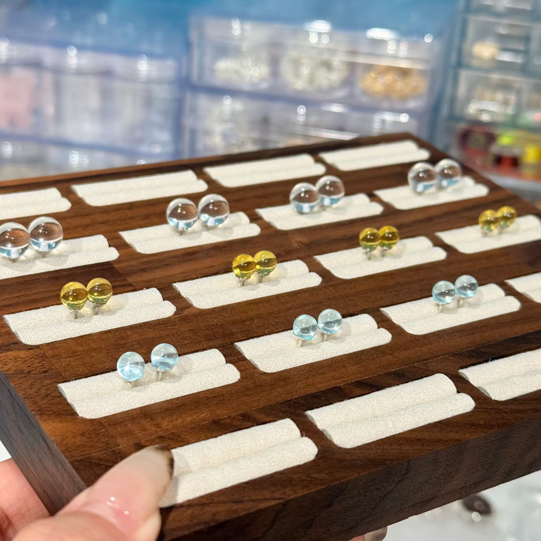 【小金泡】s925通体银针蓝珀耳钉 耳钉多样性发其一