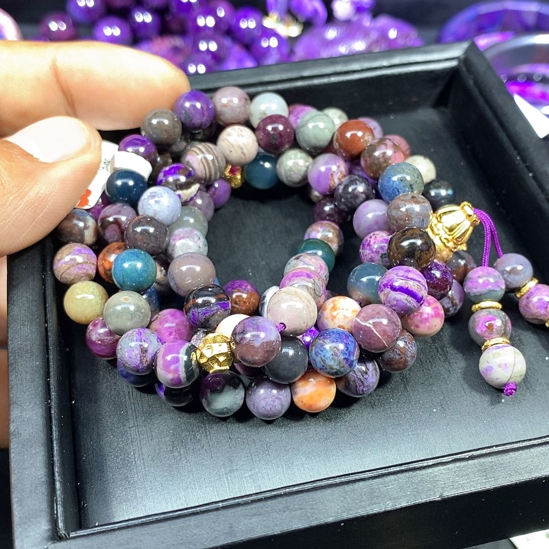 夕***阳苏纪石（舒俱来）未镶嵌南非舒俱来108