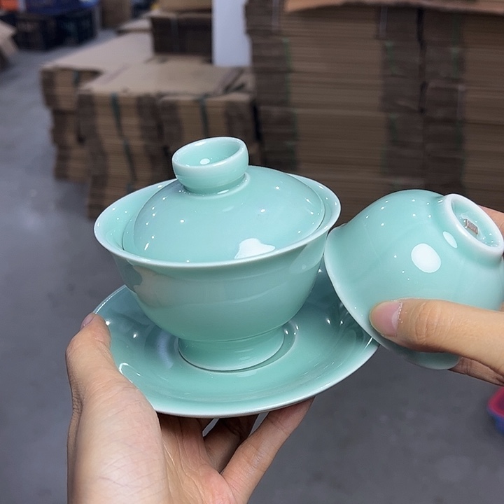 龙泉云间青瓷小米茶器
