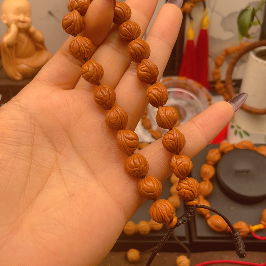 手串桃核野生玉龙鳞1.1尺