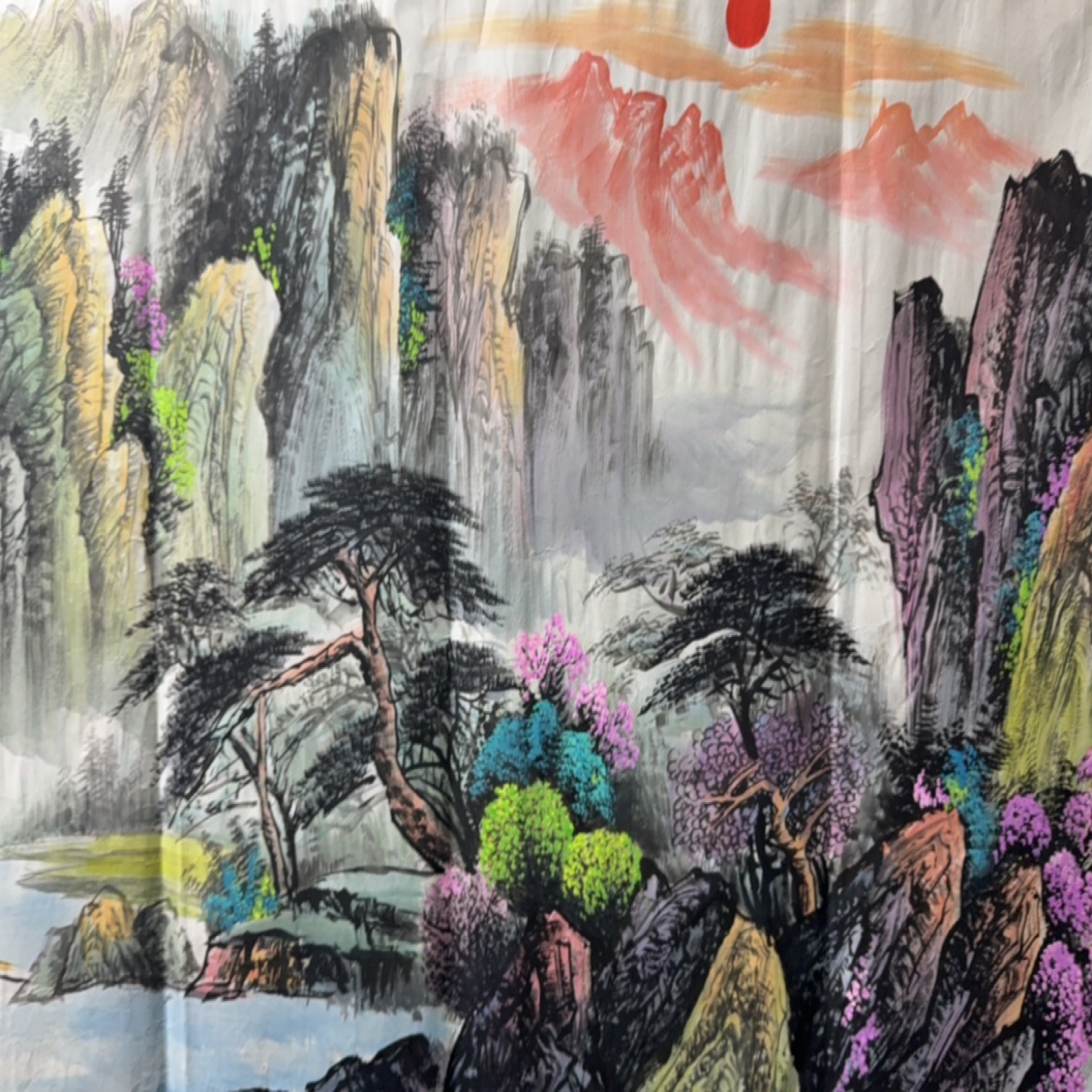 山水国画装饰悬挂