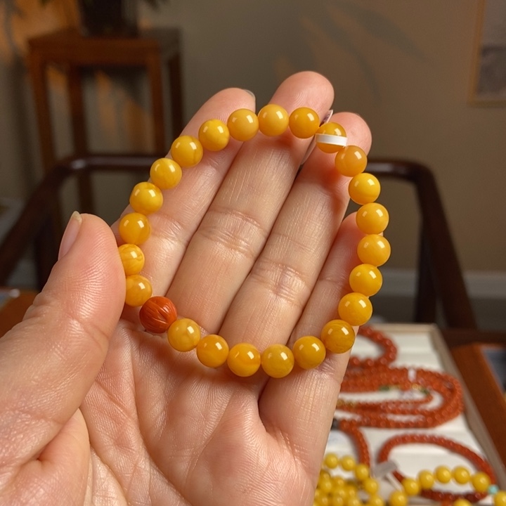 琥珀手链未镶嵌蜜蜡手串7