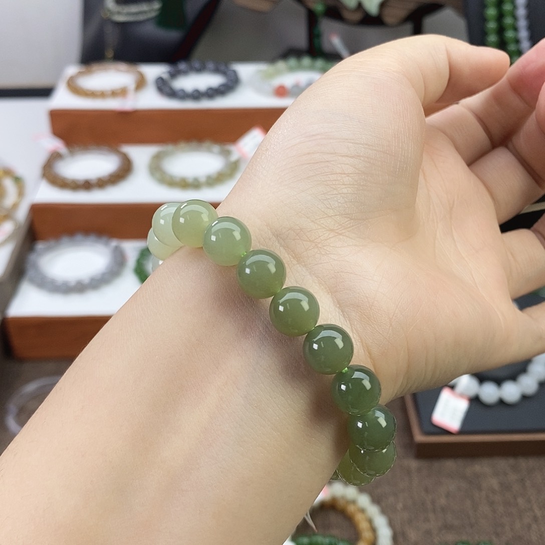 和田玉手串卡10未镶嵌