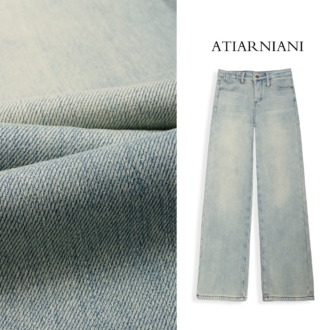 ATIARNIANI奢品牛仔加绒窄版阔腿裤-简约时尚牛仔裤