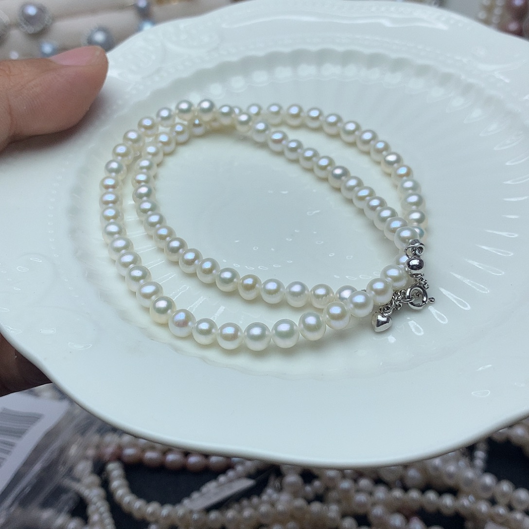 未镶嵌淡水珍珠5-6用****3d118项链