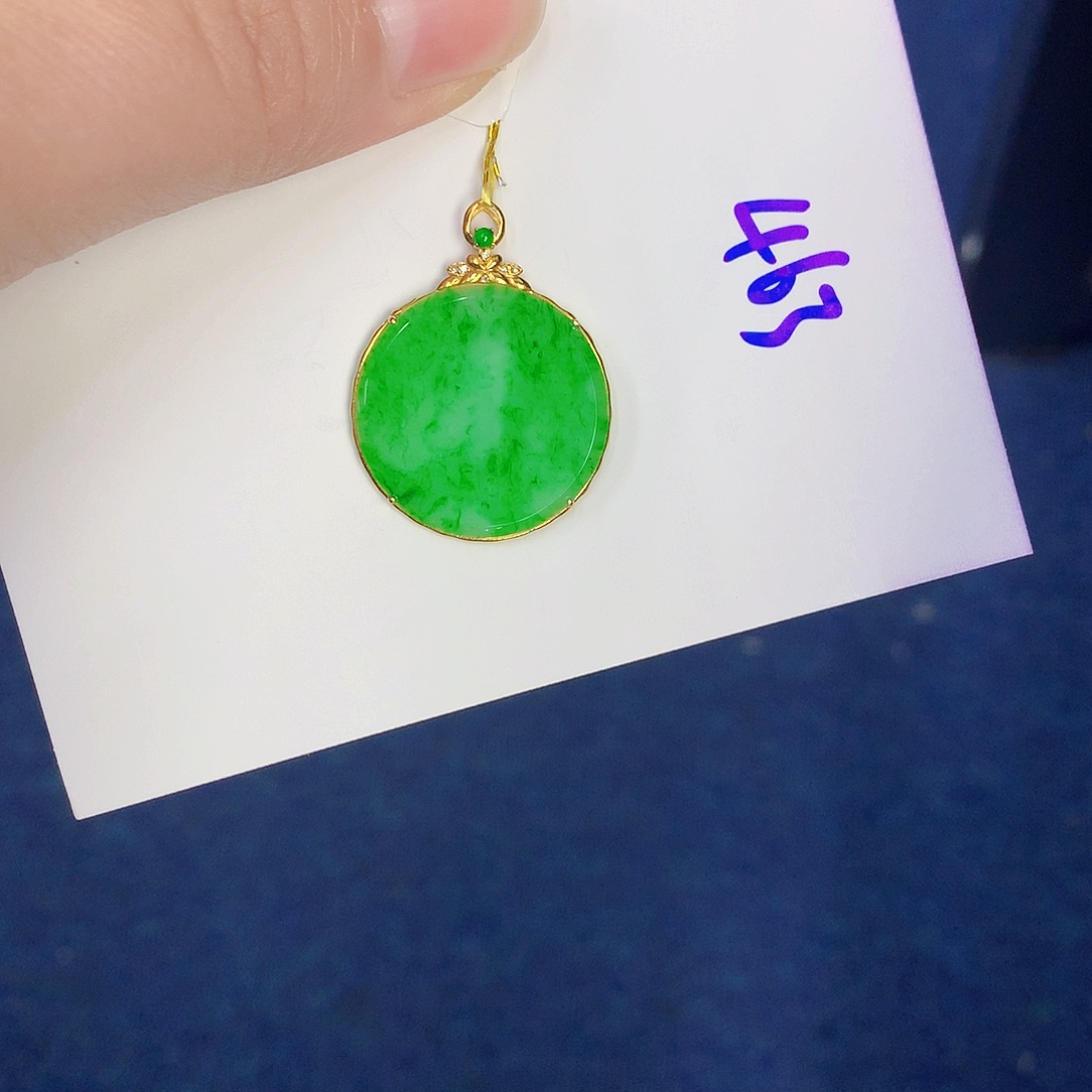 【闪购商品】翡翠18K金镶嵌颈饰