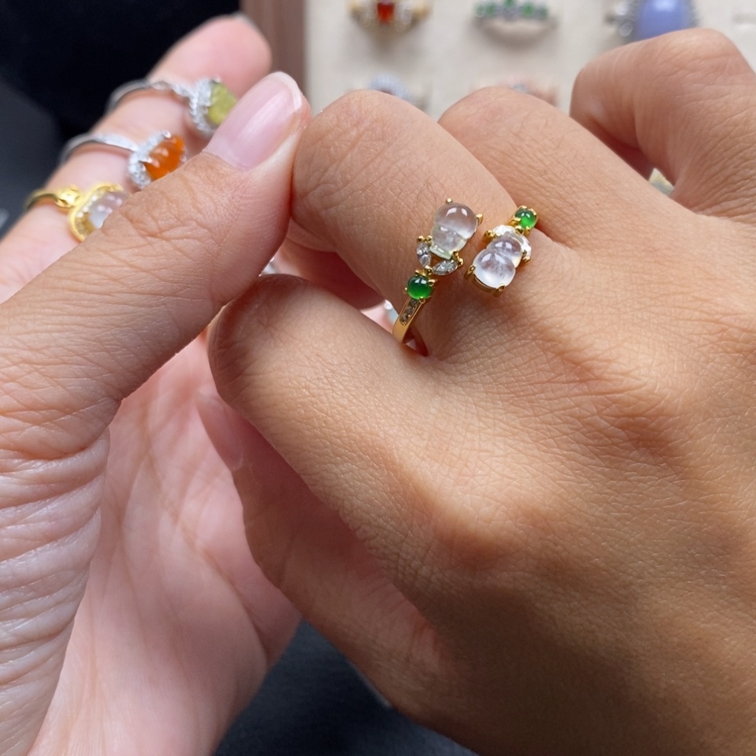 记***忆翡翠银S925镶嵌戒指