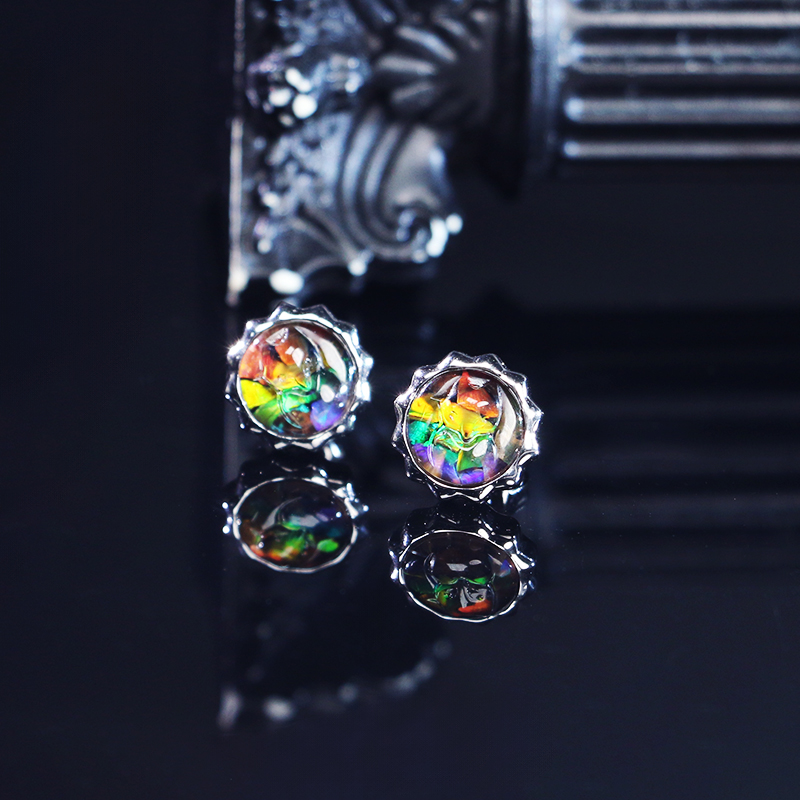 彩斑菊石狐仙耳钉-多样性发其一