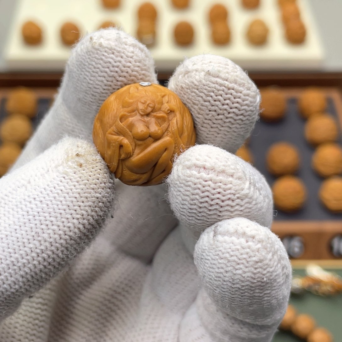 猴头核桃吊坠辉*九尾狐 木子作品