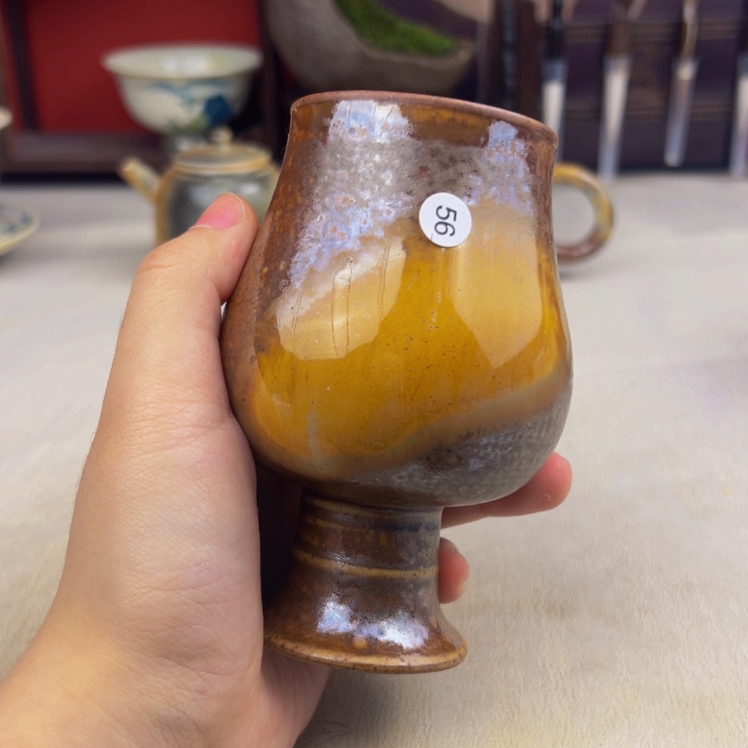 杯子纯手工柴烧主人杯微瑕