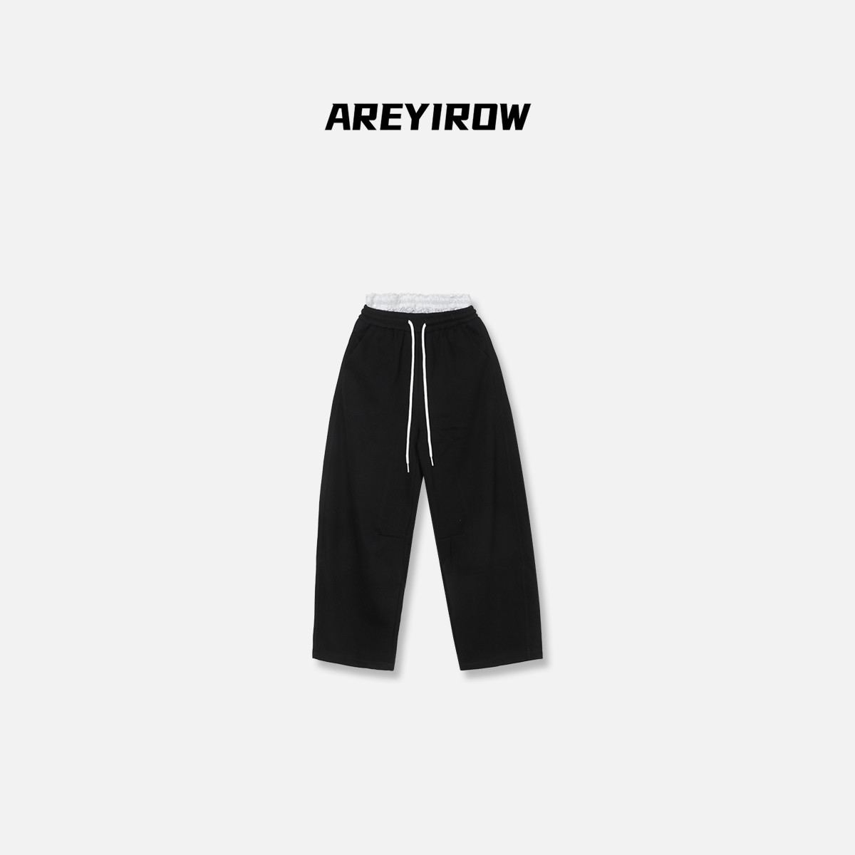 【AR专属】AR拼接蕾丝小标抽绳阔腿裤 H08827CK251
