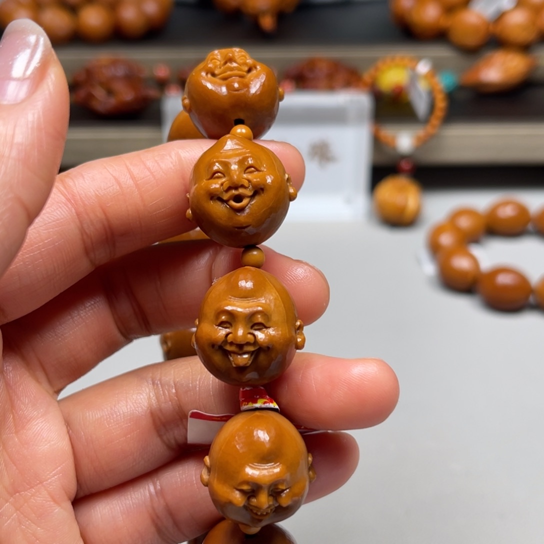 吊坠橄榄核笑佛手串
