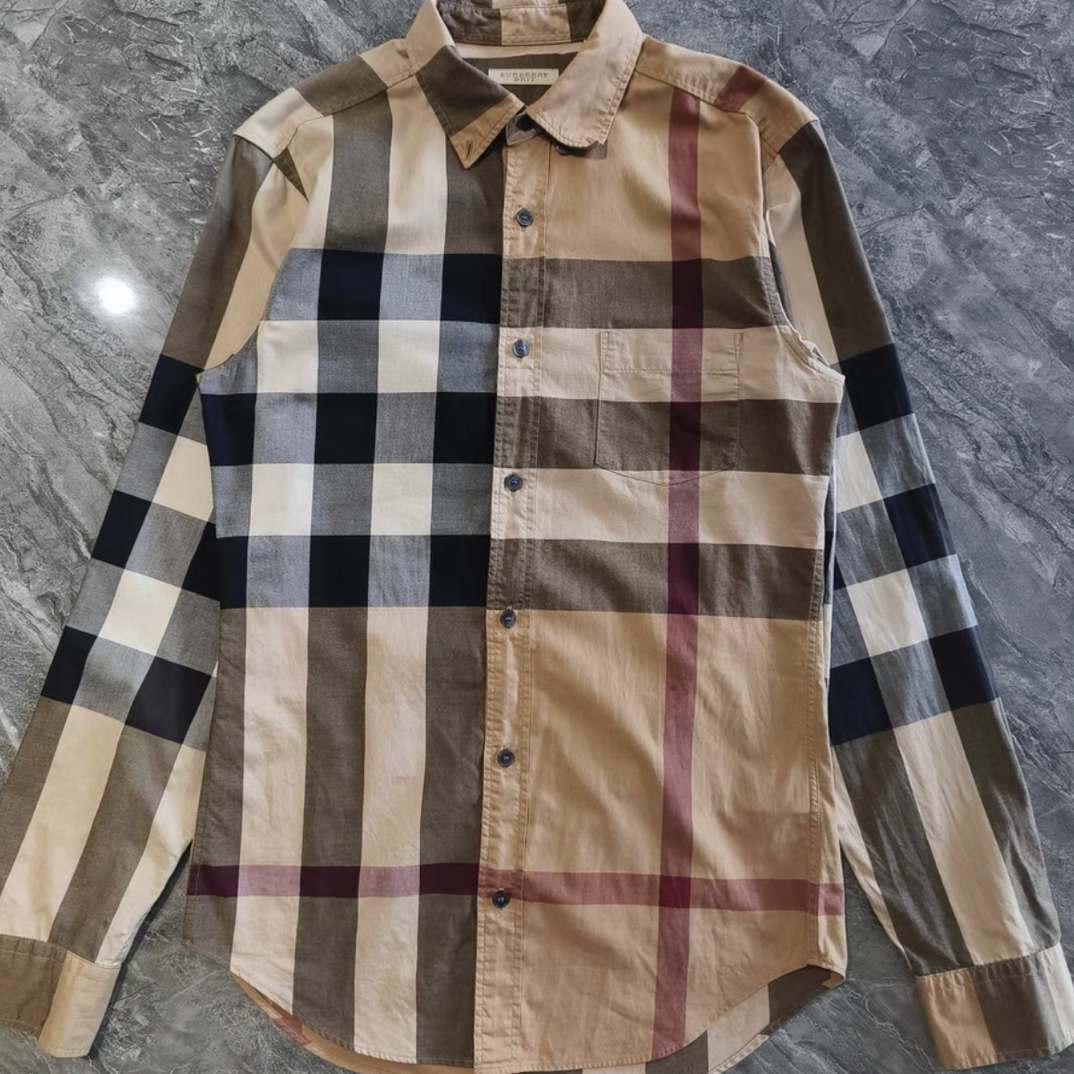 99新 BURBERRY/博柏利 巴宝莉大格纹衬衫h688