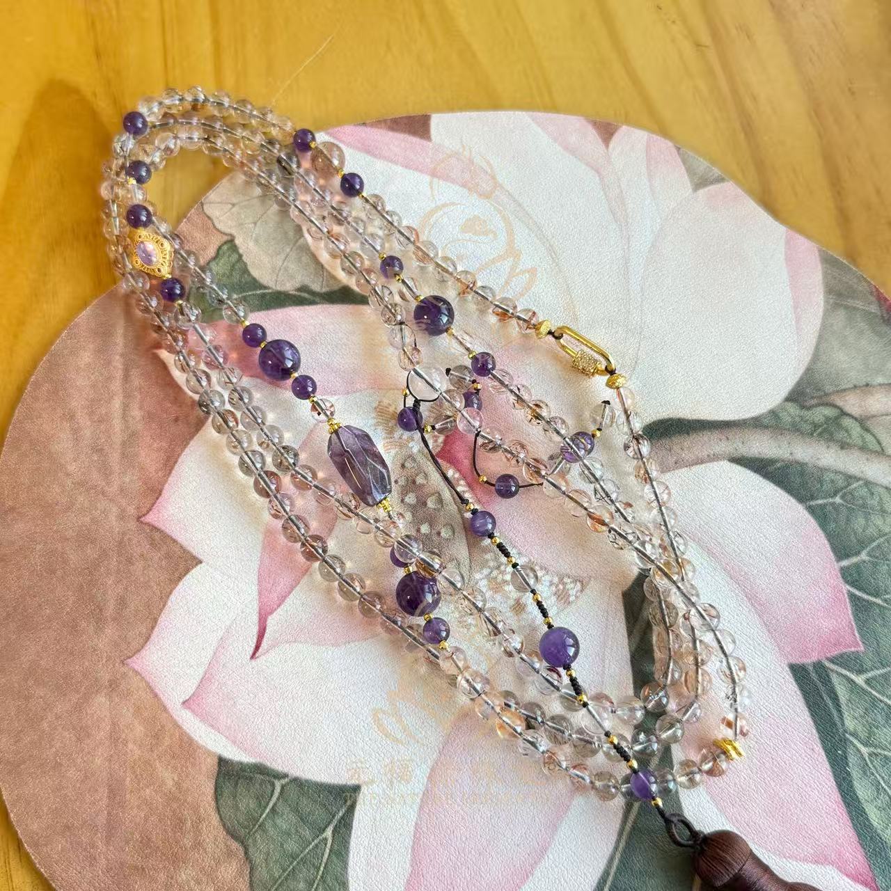 【元福禄】天然黑金超七背挂 多样性发其一