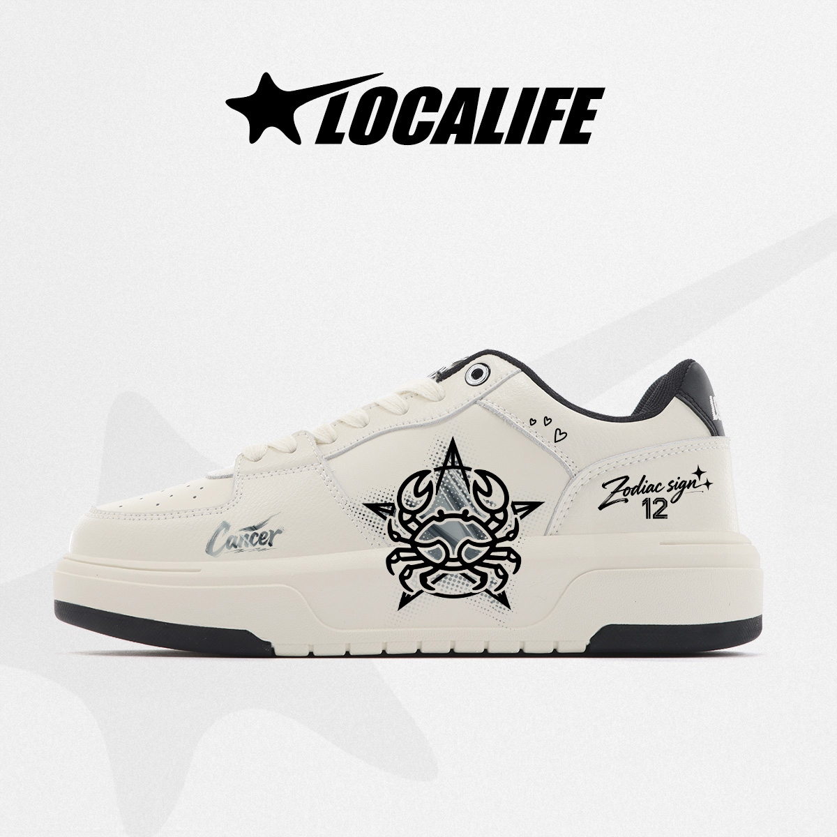 爆款新款巨蟹星座厚底情侣百搭低帮男鞋通勤休闲增高小白鞋潮牌鞋