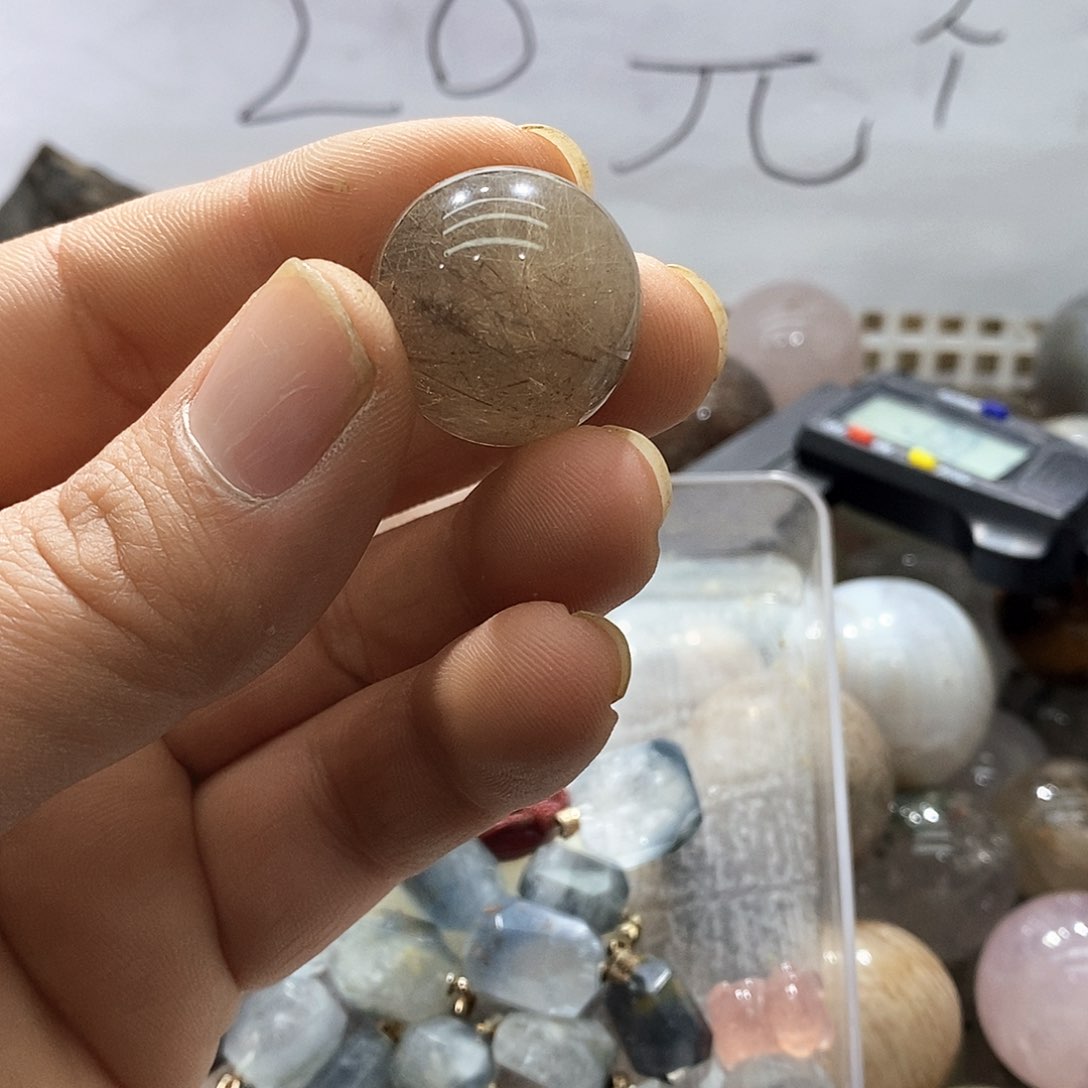 未镶嵌珠宝半成品水晶錢*