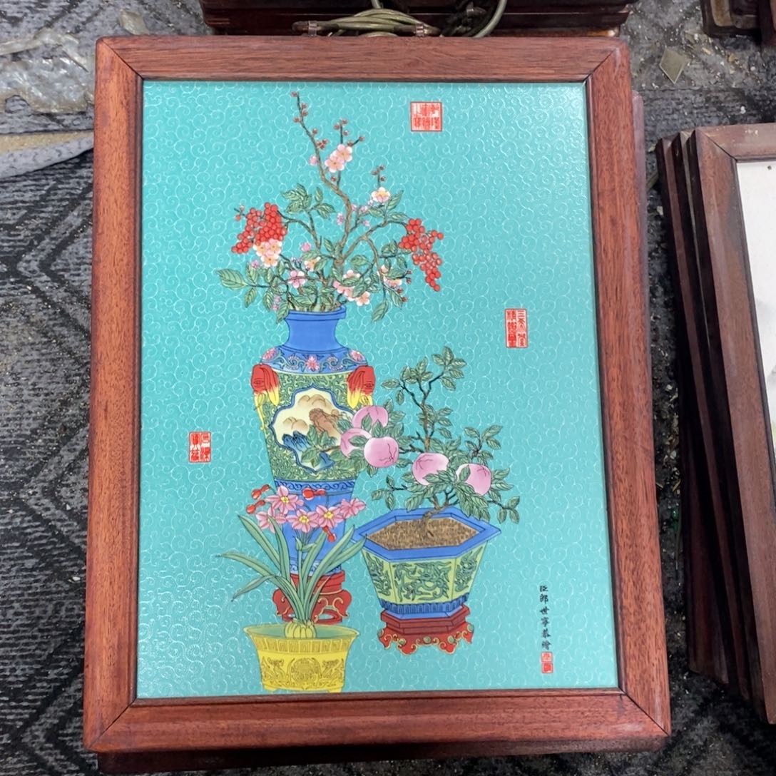 瓷37*28 景德镇瓷板画柴窑烧制