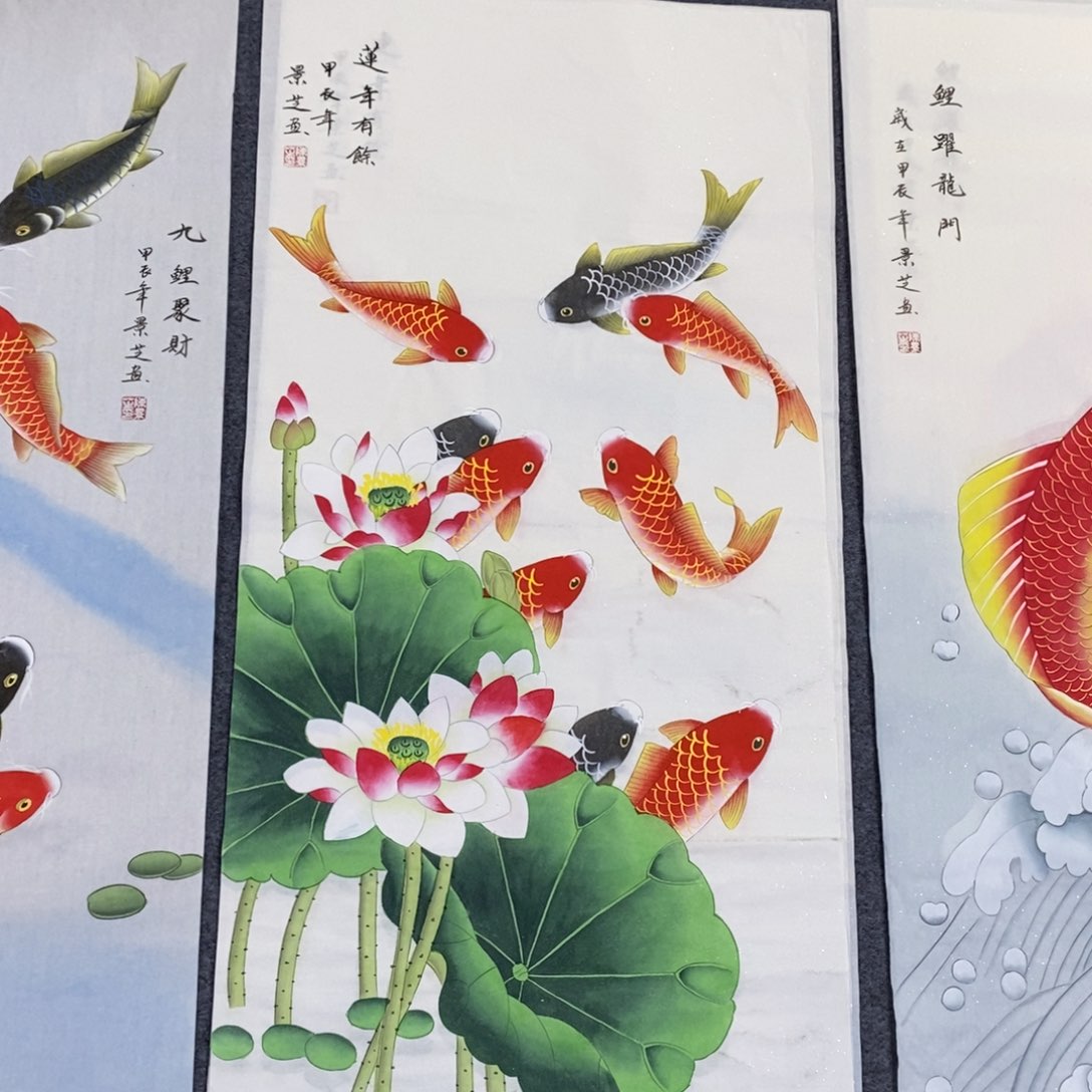 国画尺寸100✖️50三尺手绘工笔国画