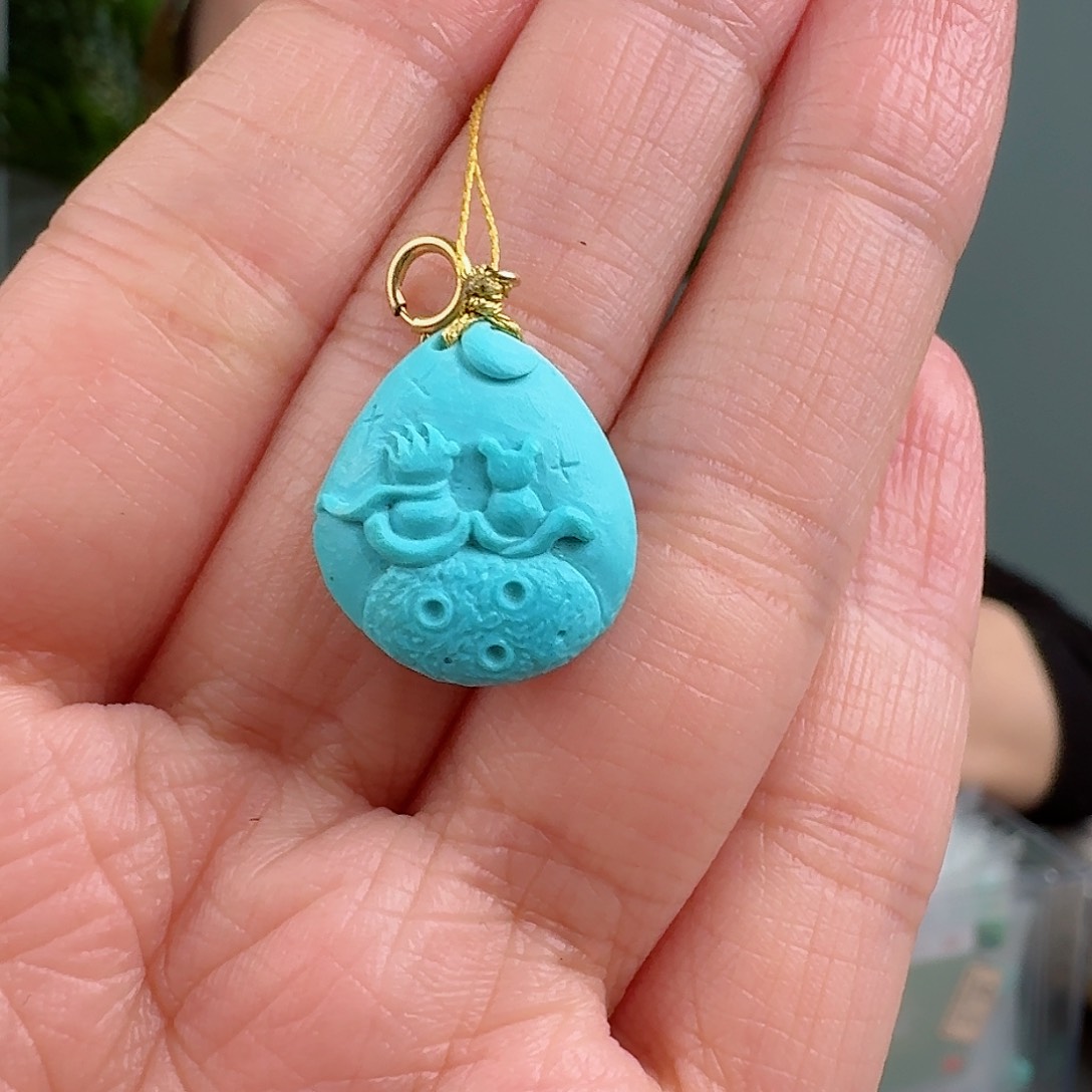 绿松石珠宝奇石未镶嵌