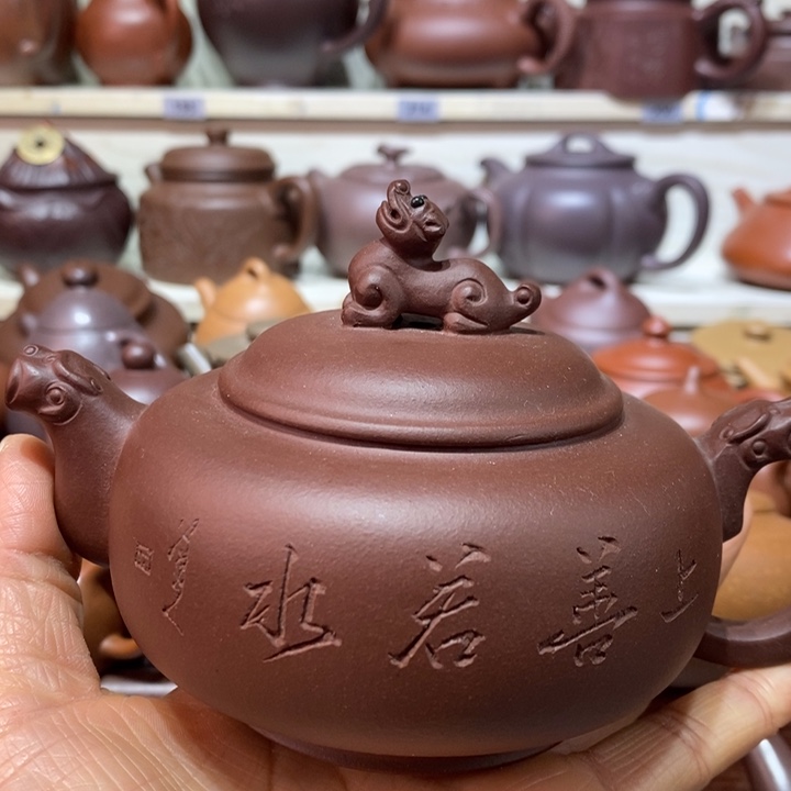 紫砂茶壶微瑕处理一把