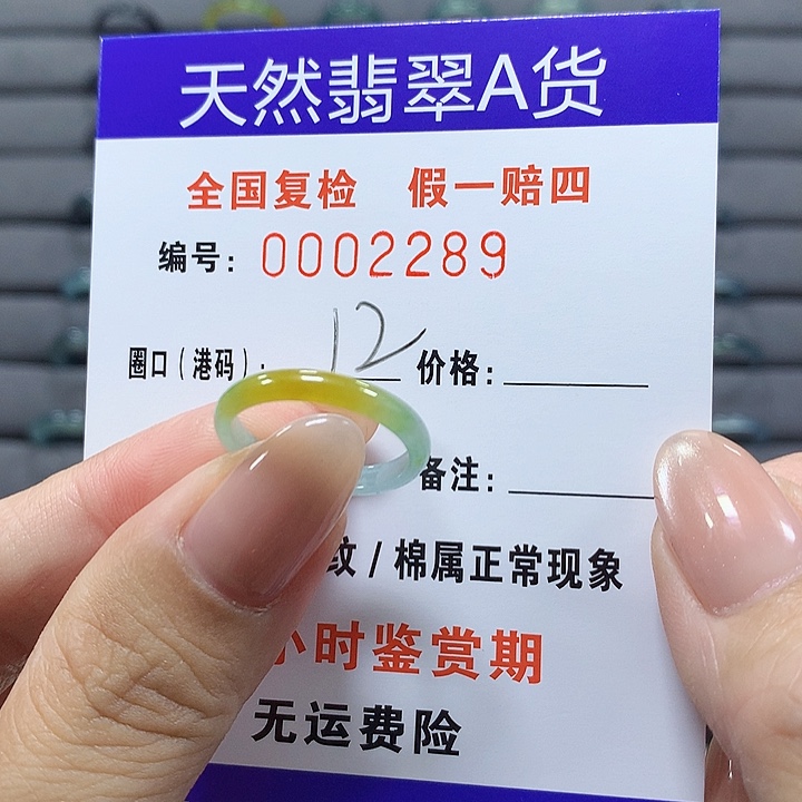 未镶嵌戒圈翡翠a2289
