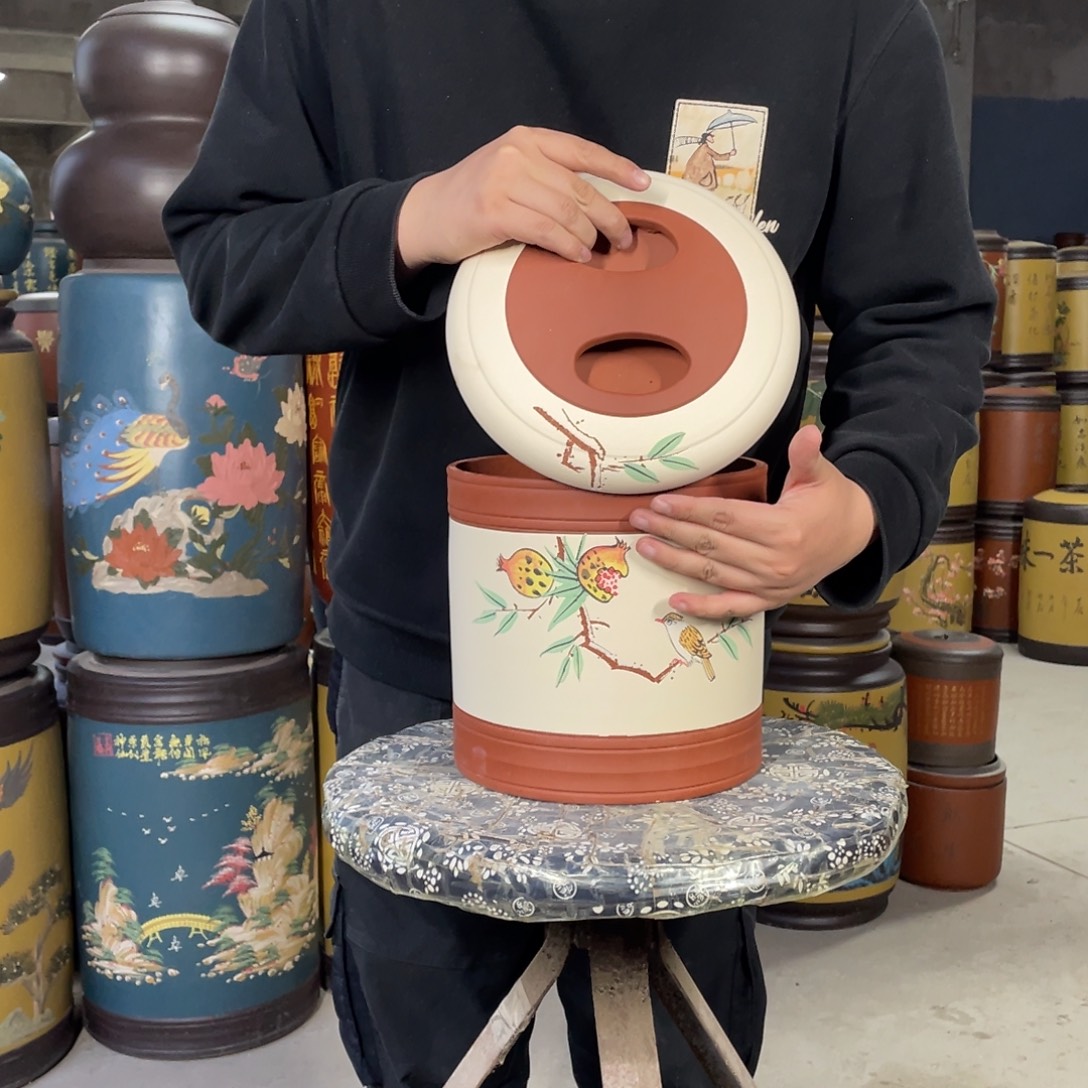 宜兴原矿紫砂茶叶罐