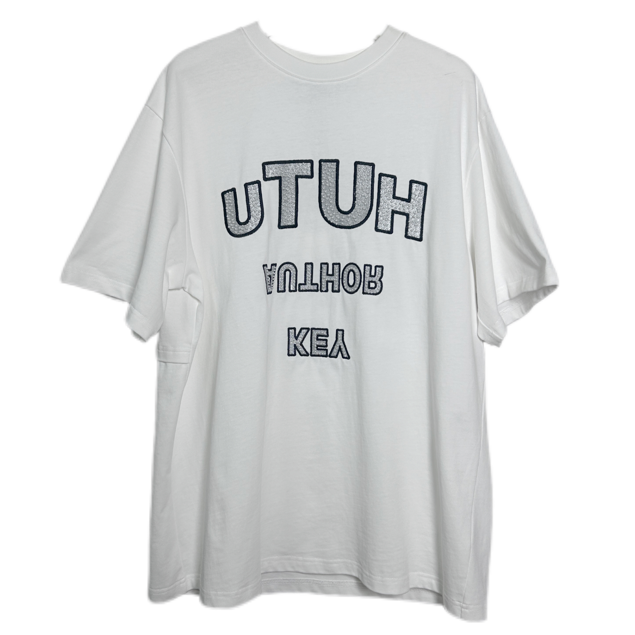 UT- 简约宽松夏季休闲时尚白色珍珠上衣T063