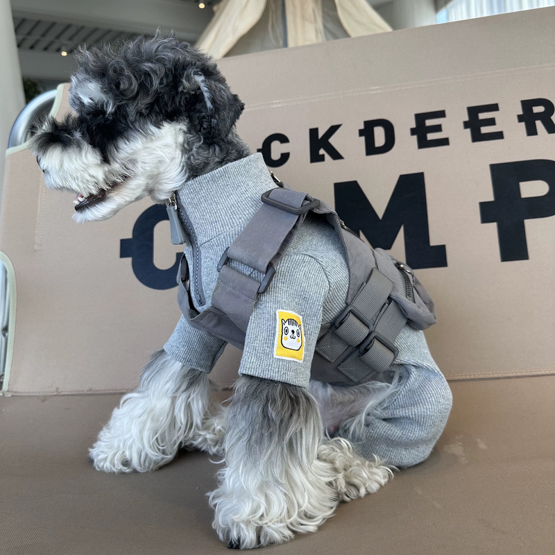 宠物衣服秋冬潮酷雪纳瑞比熊泰迪柴犬四脚弹性螺纹打底衫