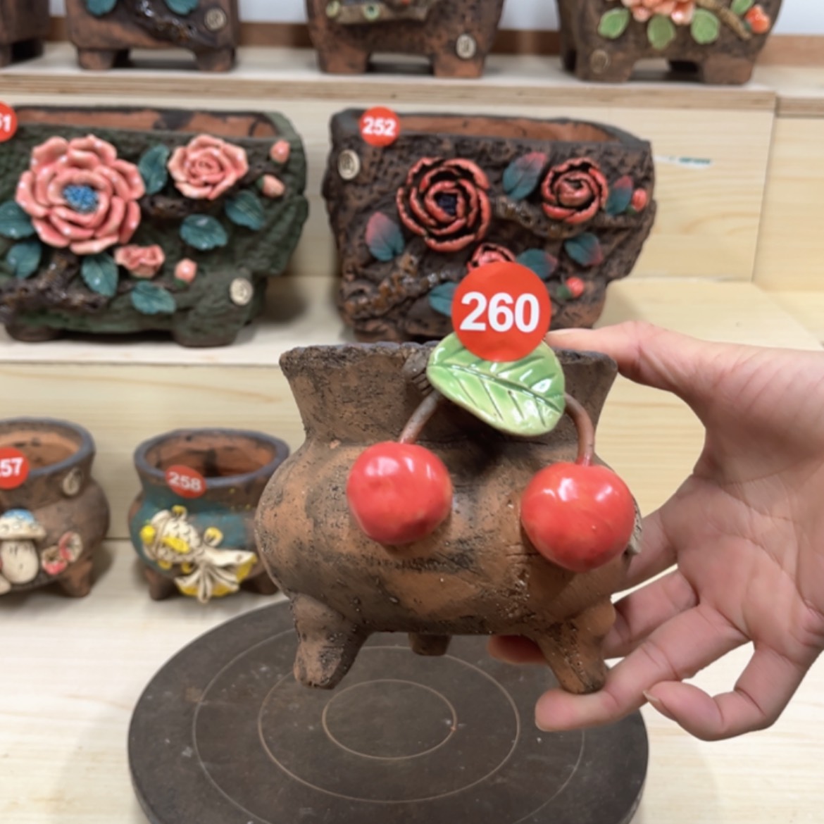 【闪购商品】紫砂花盆260号内口9外高10