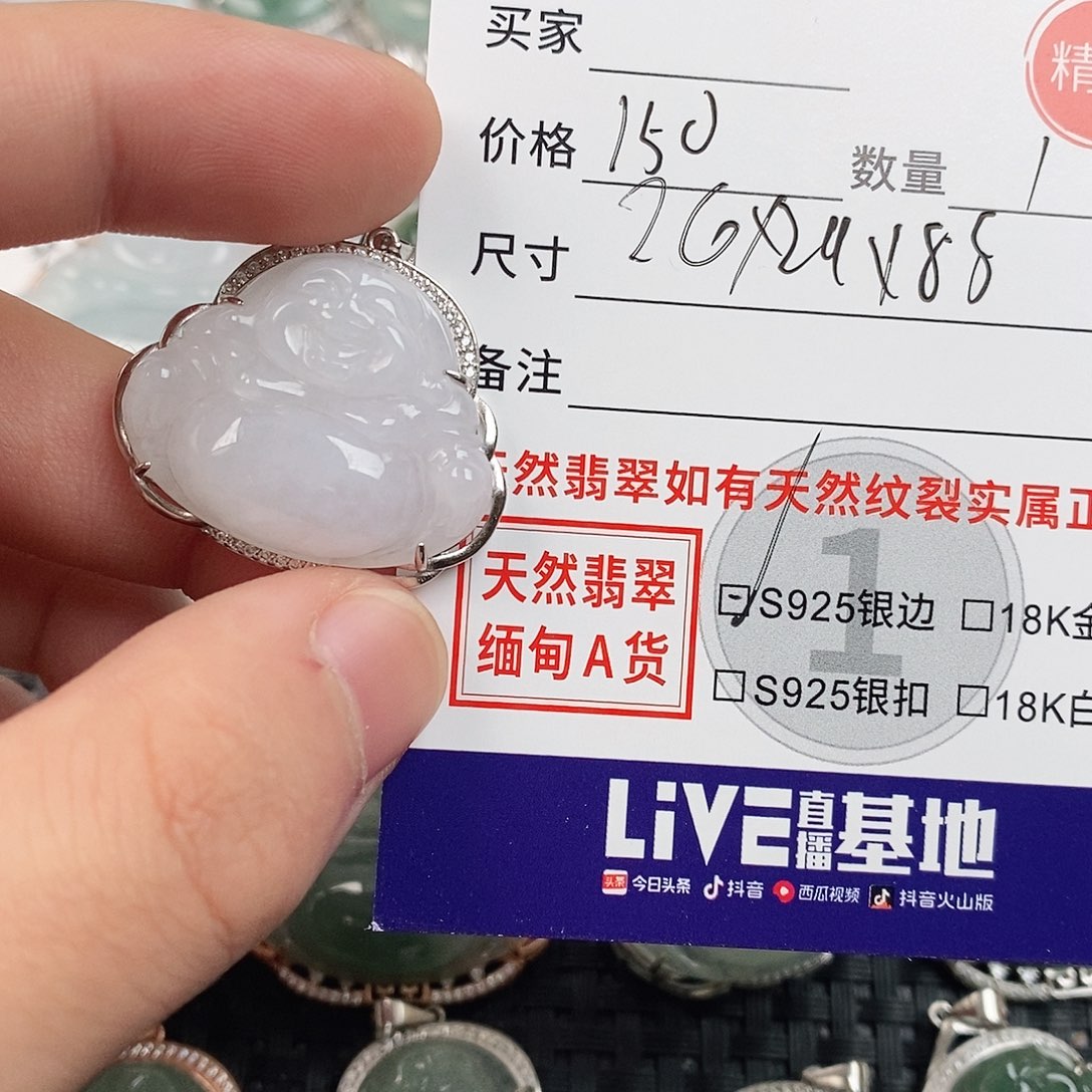 翡翠银S925镶嵌颈饰