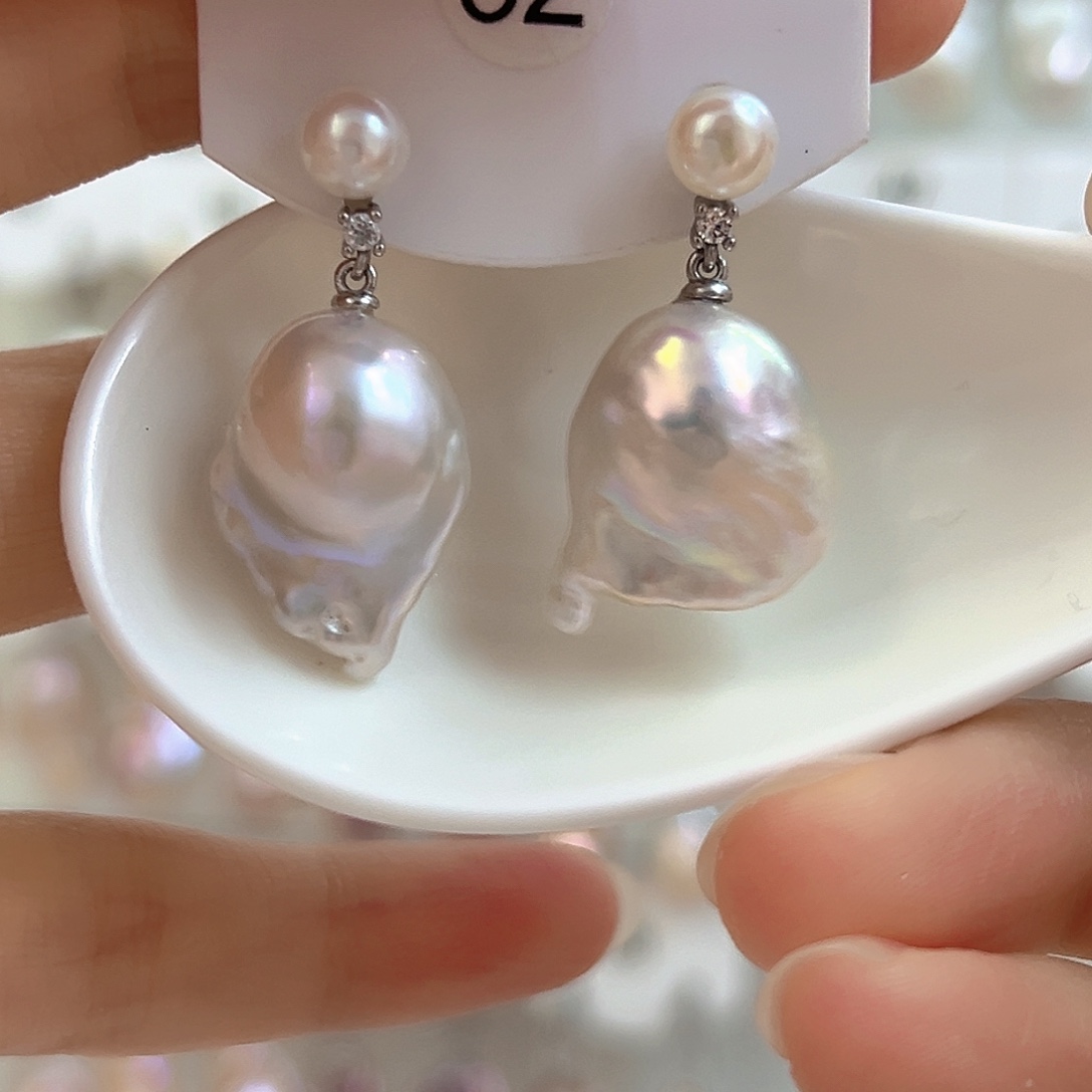 ****里淡水珍珠颈饰银S925镶嵌