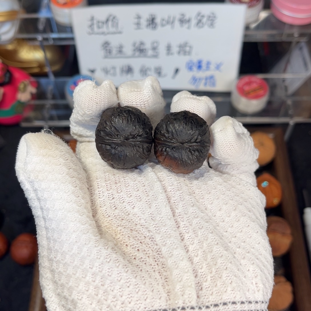 考***拉把件文玩核桃25.5尺小玉玺地闷