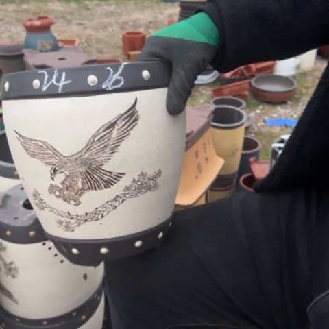 红陶紫砂花盆盆景盆栽瑕疵