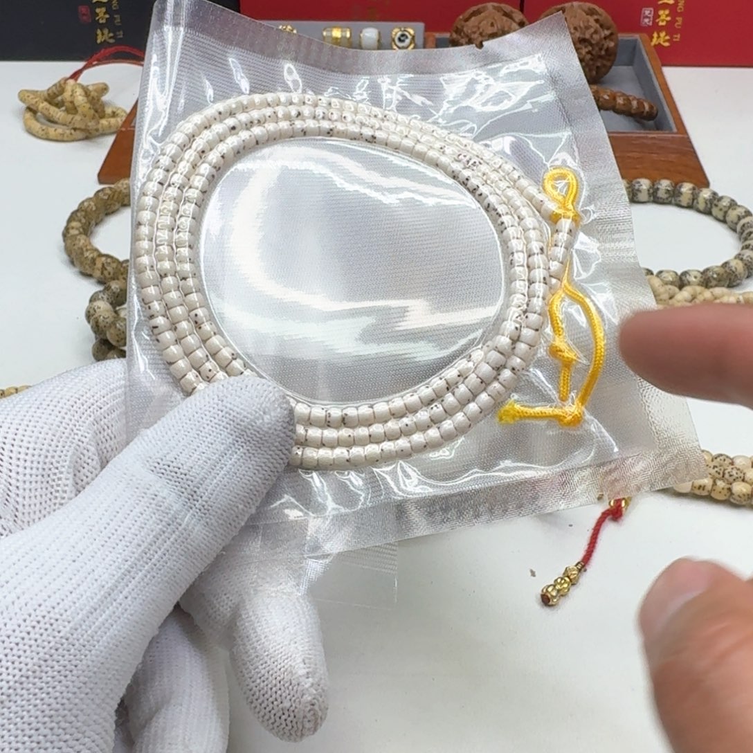 星月菩提手串31梵天白星月半壁4左右108