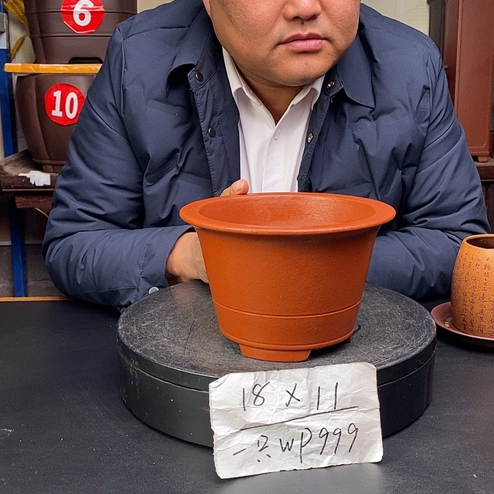 紫砂花盆货号一只WP999