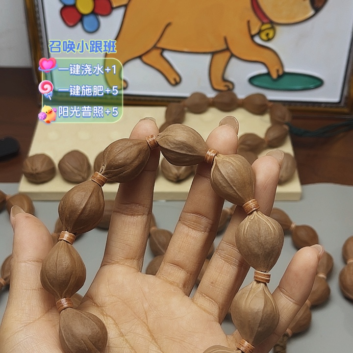 手串橄榄核梅林铁核原皮18  25四面佛白霜红肉