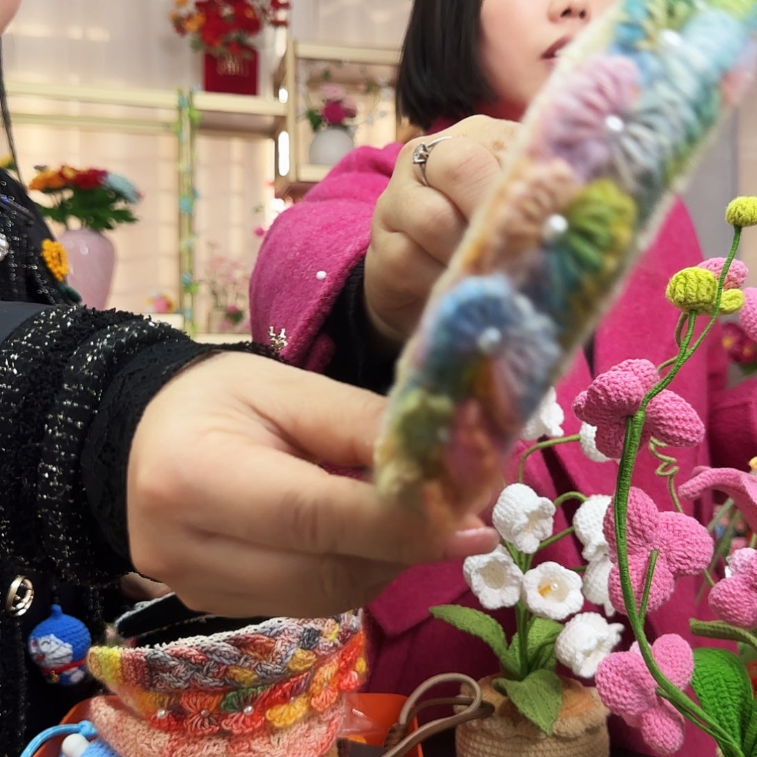 纯手工钩织钩织发圈