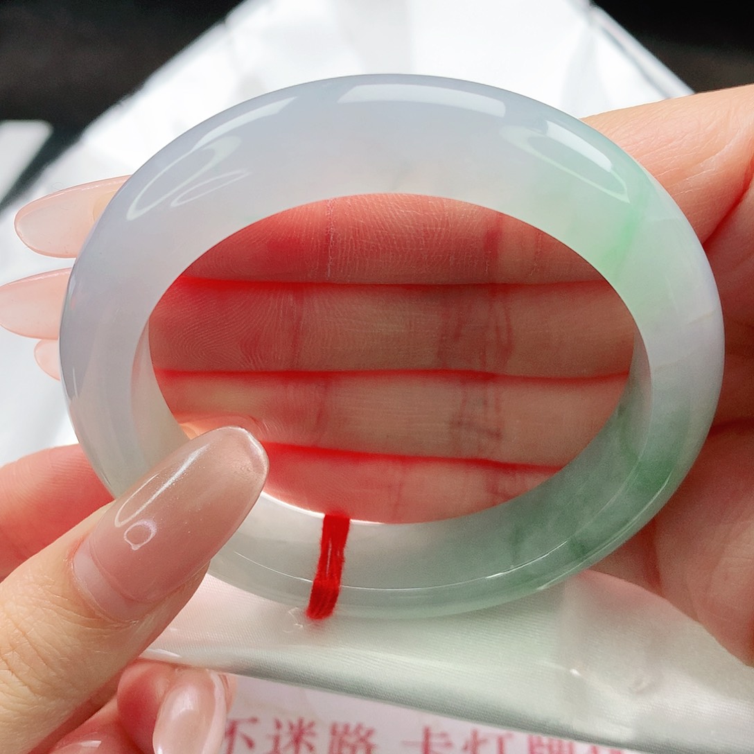 未镶嵌手镯翡翠55圈（高货微瑕漏）