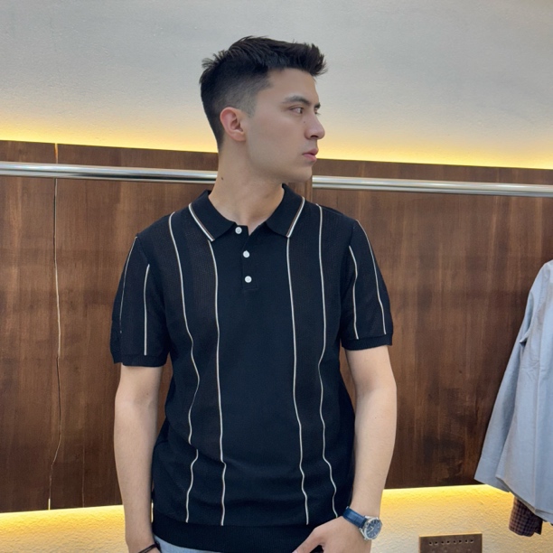 SAHEEL服装男士针织百搭polo衫2123