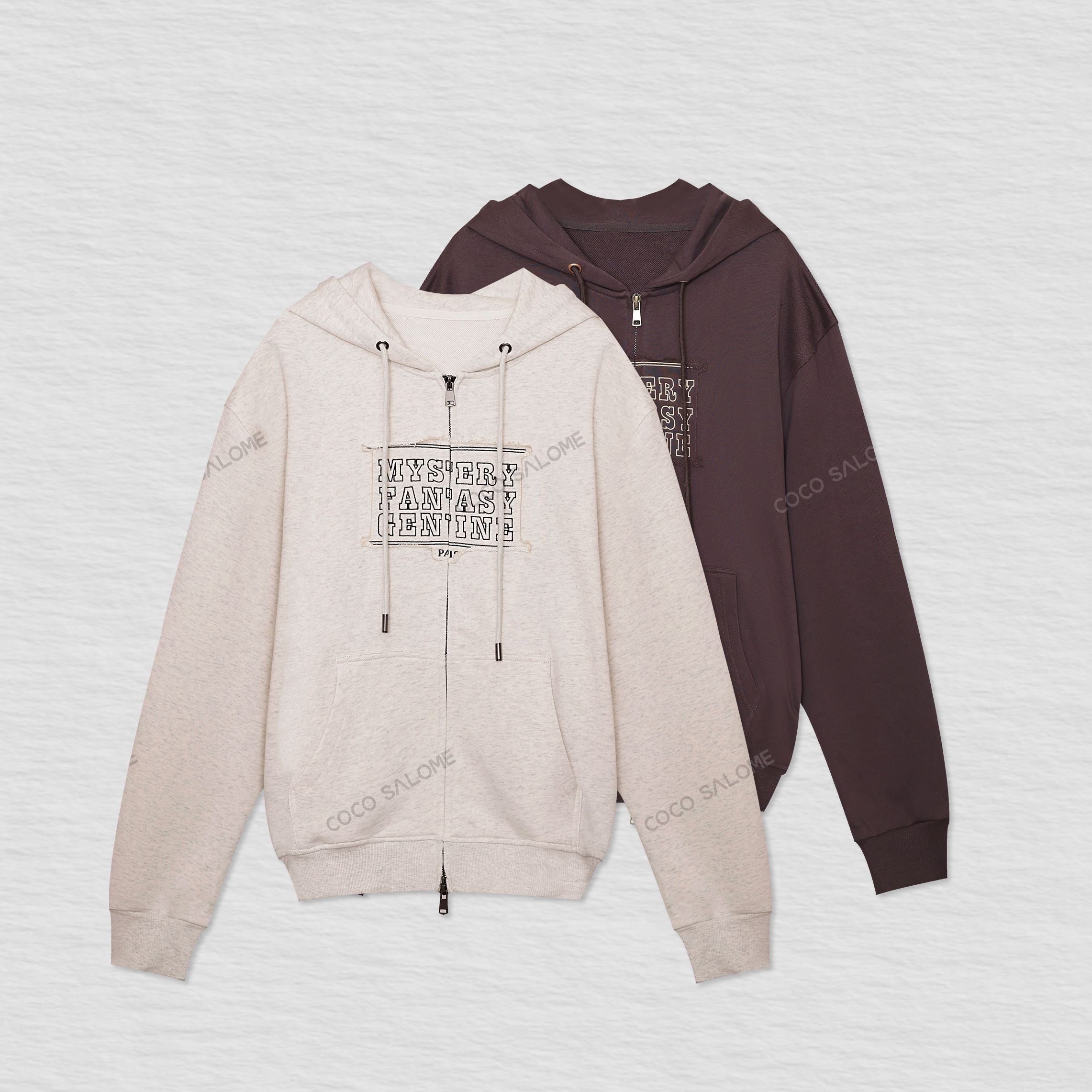 安安推荐【经典外套】310G重磅纯棉复古印花连帽短外套WTS51128254H