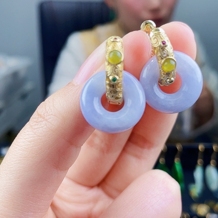 翡翠耳饰未镶嵌饰品