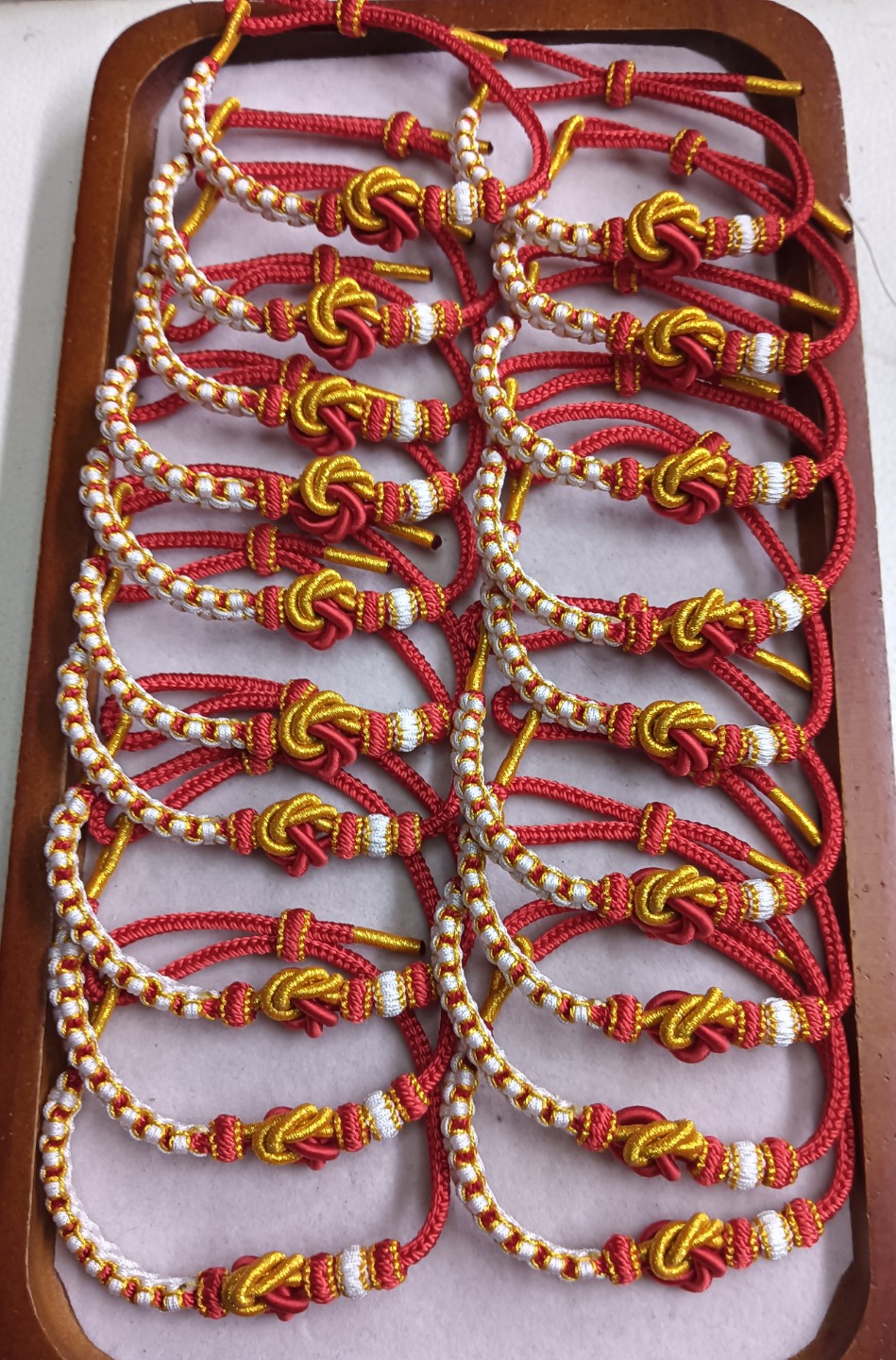 非金属锦纶手链 中性红色手工民族风曼陀罗结情侣手绳，红绳编织