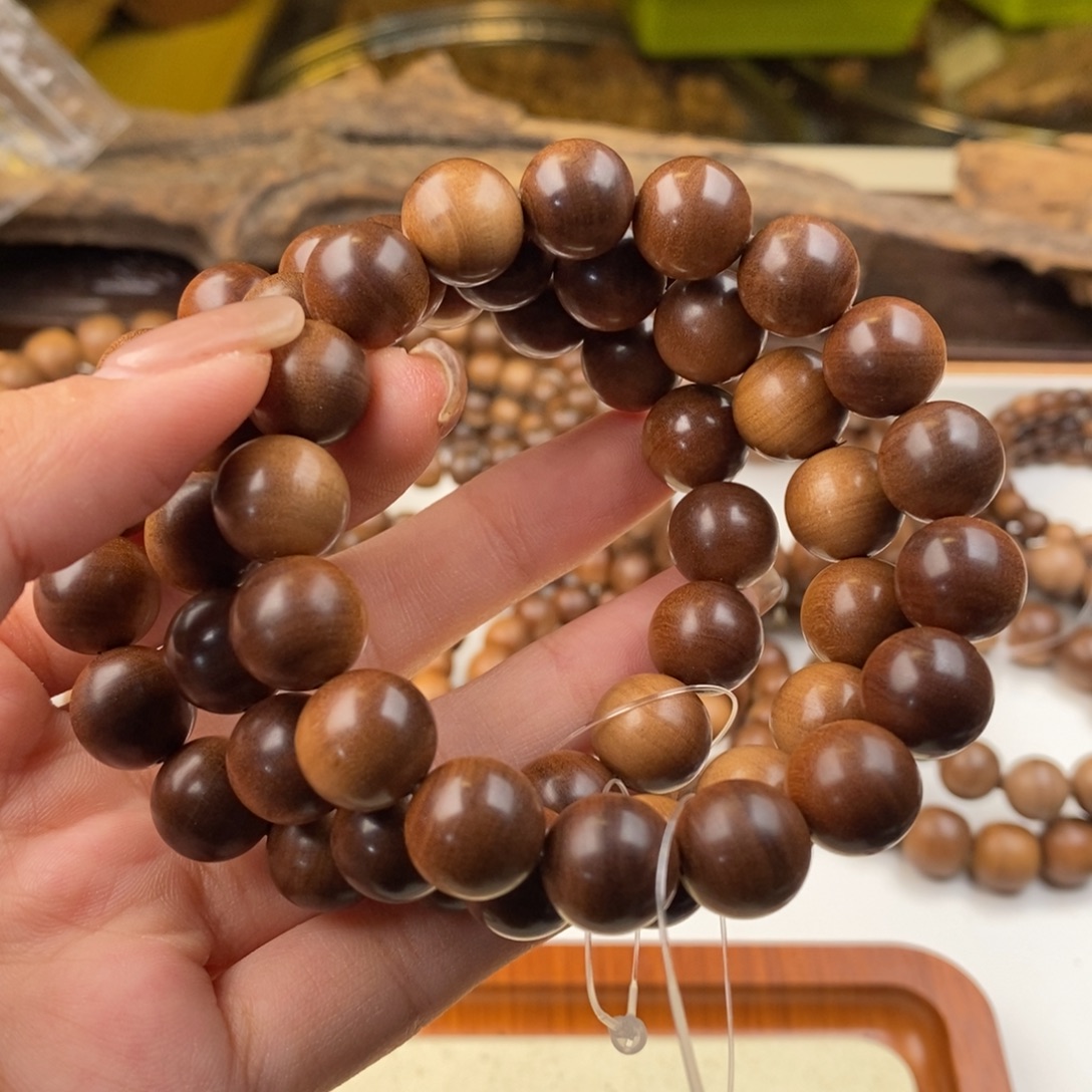 檀香木无事牌全沉水12MM印度迈索尔檀香老料