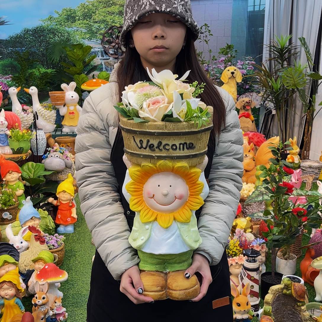 红陶花园庭院摆件&000&