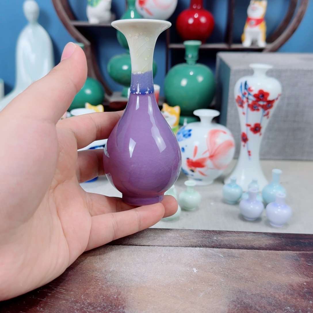 陶瓷手工小花器摆件