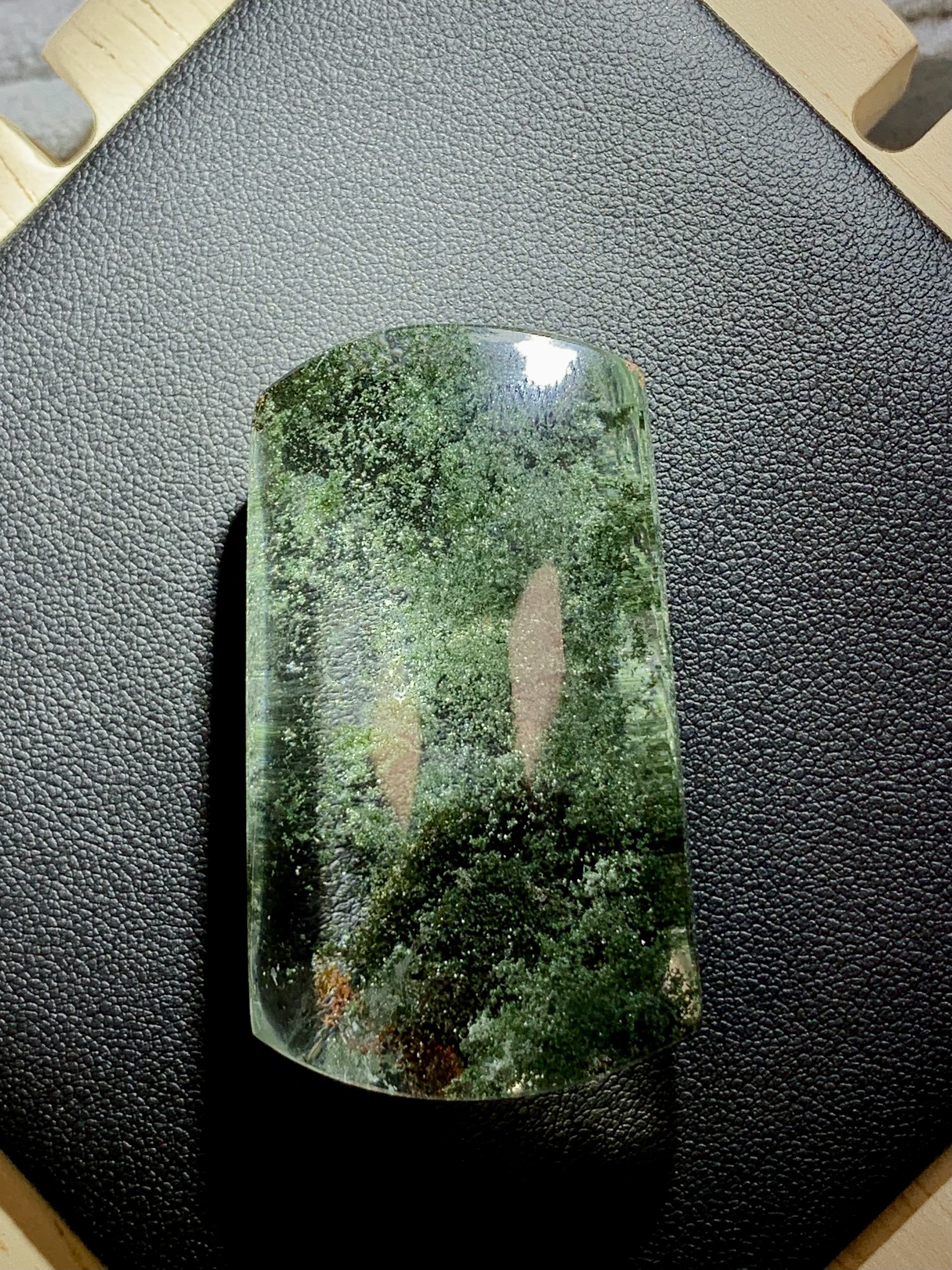 【豆爸甄选】毕业级绿幽灵千层山水-带证发货包打孔穿绳