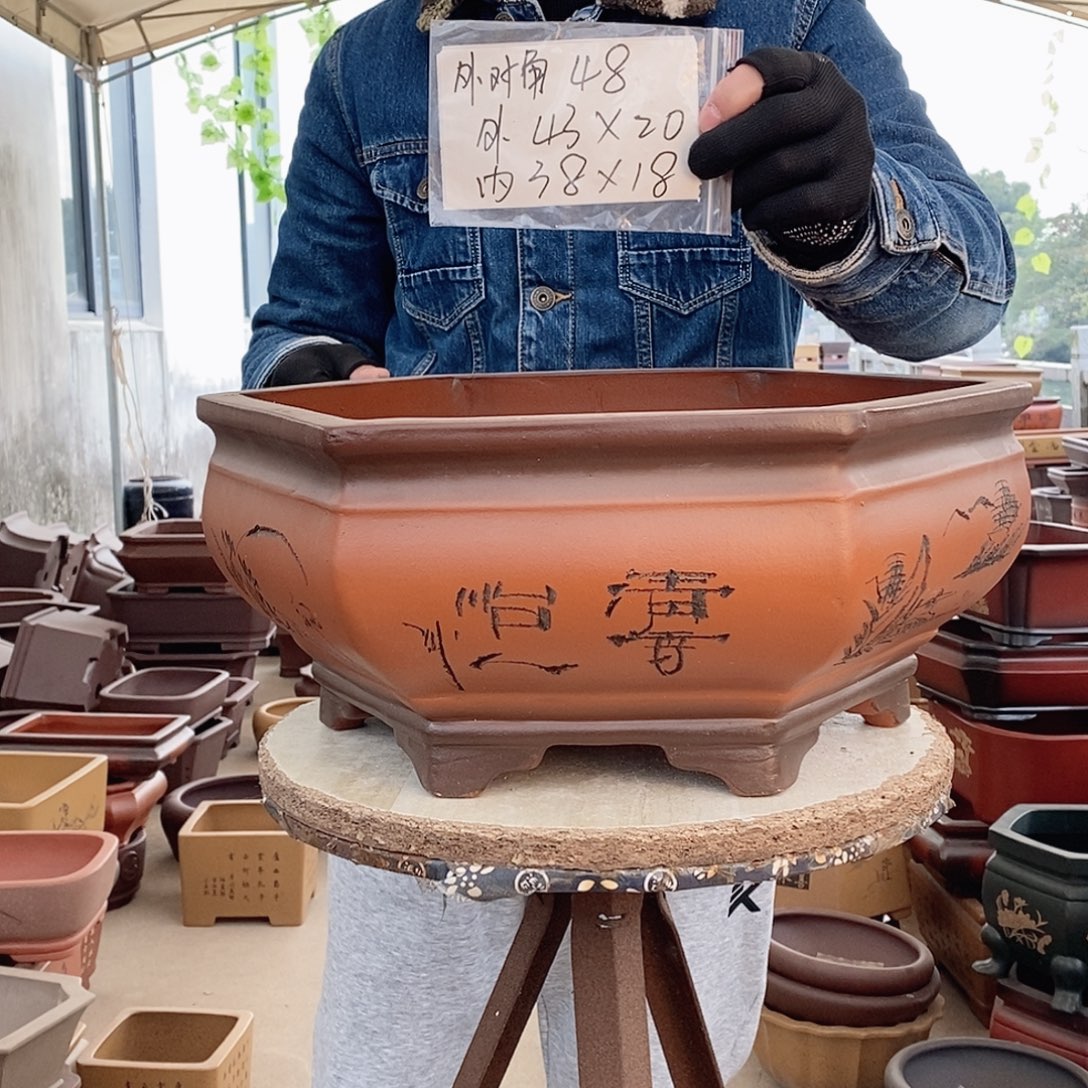 花盆紫砂紫砂花盆瑕疵