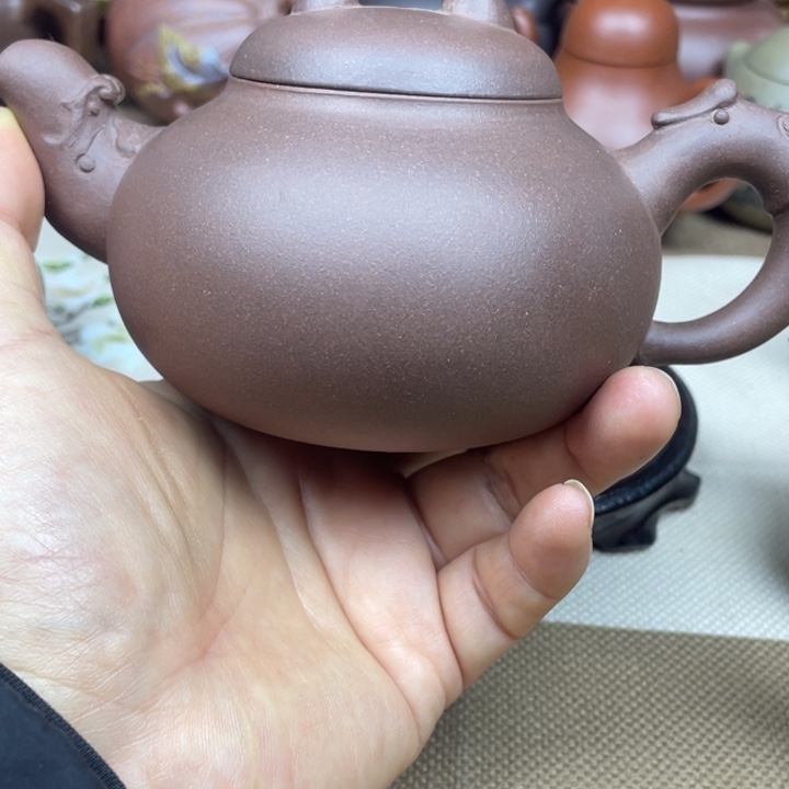 茶壶紫砂紫砂壶紫泥龙壶260cc微微微微